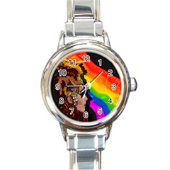 Transvestite Round Italian Charm Watch by Valentinaart