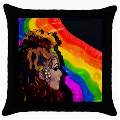 Transvestite Throw Pillow Case (black) by Valentinaart