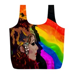 Transvestite Full Print Recycle Bags (l)  by Valentinaart