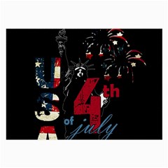 4th Of July Independence Day Large Glasses Cloth by Valentinaart