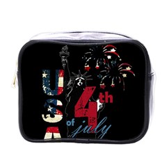 4th Of July Independence Day Mini Toiletries Bags by Valentinaart