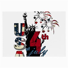 4th Of July Independence Day Large Glasses Cloth by Valentinaart