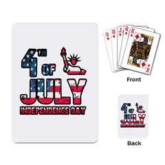 4th Of July Independence Day Playing Card by Valentinaart