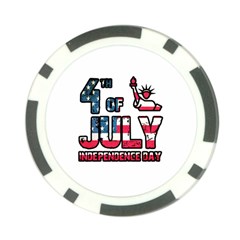 4th Of July Independence Day Poker Chip Card Guard (10 Pack) by Valentinaart