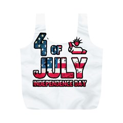 4th Of July Independence Day Full Print Recycle Bags (m)  by Valentinaart