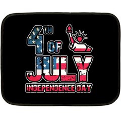 4th Of July Independence Day Double Sided Fleece Blanket (mini)  by Valentinaart