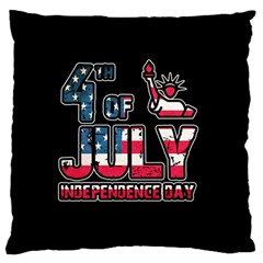 4th Of July Independence Day Large Flano Cushion Case (two Sides) by Valentinaart