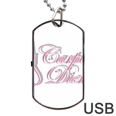 Carpe Diem  Dog Tag USB Flash (One Side)