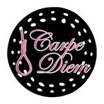 Carpe Diem  Ornament (Round Filigree) Front