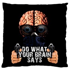 Do What Your Brain Says Large Cushion Case (one Side) by Valentinaart