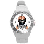 Do what your brain says Round Plastic Sport Watch (L) Front