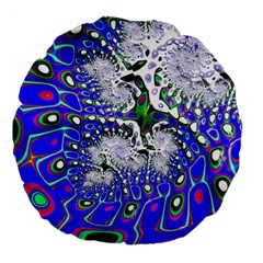 Fractal Fantasy 717c Large 18  Premium Flano Round Cushions by Fractalworld