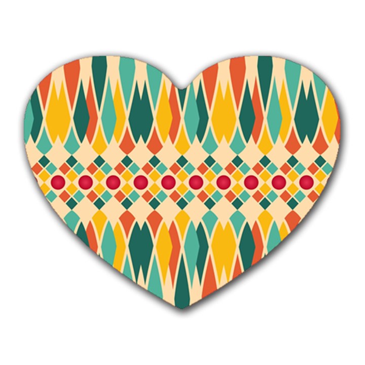 Festive Pattern Heart Mousepads