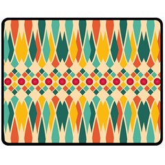 Festive Pattern Double Sided Fleece Blanket (medium)  by linceazul