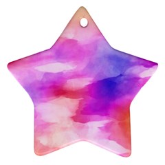 Colorful Abstract Pink And Purple Pattern Ornament (star)