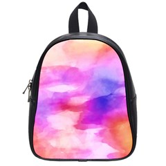 Colorful Abstract Pink And Purple Pattern School Bags (small) 