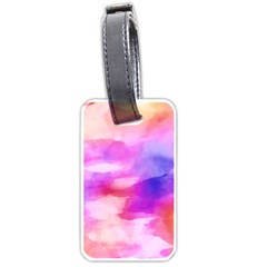 Colorful Abstract Pink And Purple Pattern Luggage Tags (one Side) 