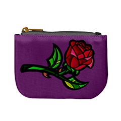 Leaning Rose Coin Change Purse by Ellador