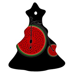 Watermelon Bicycle  Christmas Tree Ornament (two Sides) by Valentinaart