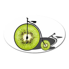 Kiwi Bicycle  Oval Magnet by Valentinaart