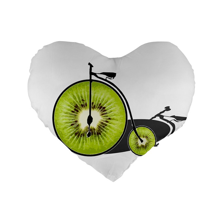 Kiwi bicycle  Standard 16  Premium Heart Shape Cushions