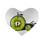 Kiwi bicycle  Standard 16  Premium Heart Shape Cushions Back