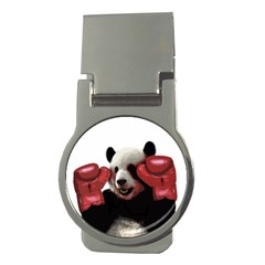 Boxing Panda  Money Clips (round)  by Valentinaart