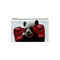 Boxing Panda  Cosmetic Bag (small)  by Valentinaart