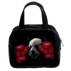 Boxing Panda  Classic Handbags (2 Sides) by Valentinaart