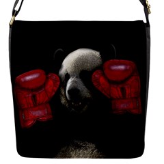Boxing Panda  Flap Messenger Bag (s) by Valentinaart