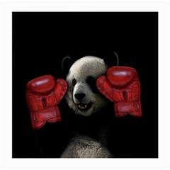 Boxing Panda  Medium Glasses Cloth (2-side) by Valentinaart