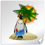 Tropical penguin Canvas 16  x 16   15.2 x15.41  Canvas - 1