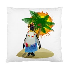 Tropical Penguin Standard Cushion Case (two Sides) by Valentinaart