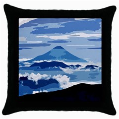 Landscape Throw Pillow Case (black) by Valentinaart