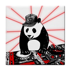 Deejay Panda Tile Coasters by Valentinaart