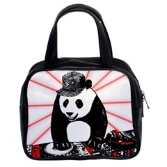 Deejay Panda Classic Handbags (2 Sides) by Valentinaart