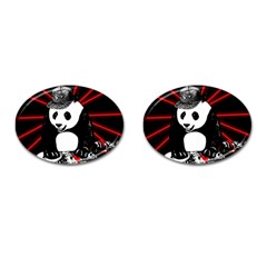 Deejay Panda Cufflinks (oval) by Valentinaart
