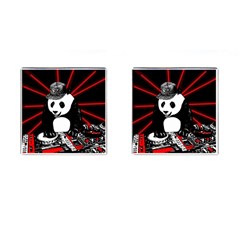 Deejay Panda Cufflinks (square) by Valentinaart