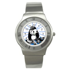 Deejay Panda Stainless Steel Watch by Valentinaart