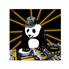 Deejay Panda Small Satin Scarf (square) by Valentinaart