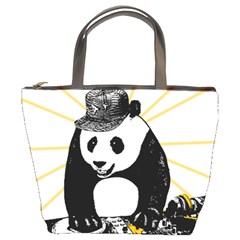 Deejay Panda Bucket Bags by Valentinaart
