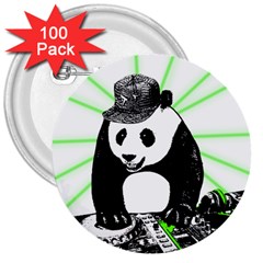 Deejay Panda 3  Buttons (100 Pack)  by Valentinaart