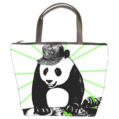Deejay Panda Bucket Bags by Valentinaart