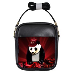 Deejay Panda Girls Sling Bags by Valentinaart