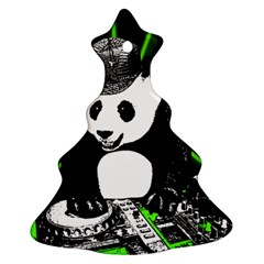 Deejay Panda Christmas Tree Ornament (two Sides) by Valentinaart