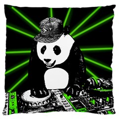 Deejay Panda Large Cushion Case (two Sides) by Valentinaart