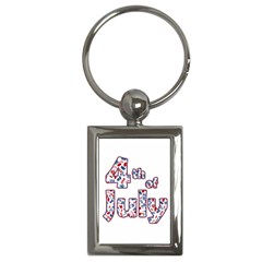 4th Of July Independence Day Key Chains (rectangle)  by Valentinaart