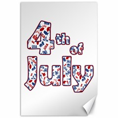 4th Of July Independence Day Canvas 24  X 36  by Valentinaart