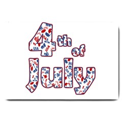 4th Of July Independence Day Large Doormat  by Valentinaart