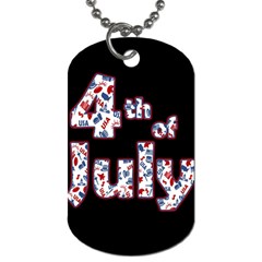 4th Of July Independence Day Dog Tag (one Side) by Valentinaart